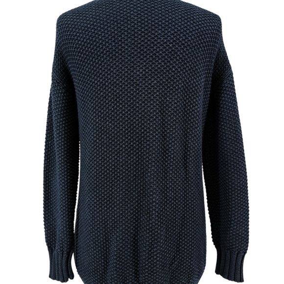 MARGARET O'LEARY 100% Cotton Varsity Stripe Long Open Cardigan L - Picture 5 of 9